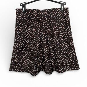 Urban Outfitters Leopard Print High Waisted Mini Skirt Black Tan M